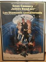 James Bond 007 - Diamantenfieber - Sean Connery: Großformat!!! Französisches orginal Werbeplakat James Bond - Les Diamants sont Eternels (Diamonds are forever)