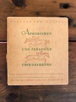 Aphorismen und Paradoxe über das Reiten