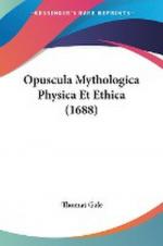 Opuscula Mythologica Physica Et Ethica (1688)