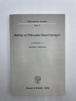 Philosophie Eduard Sprangers. (1996) - H Philosophie Eduard Sprangers. (1996) - H