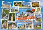 Thüringen das Grüne Herz, Schöne Grüße aus Thüringen Mehrbildkarte