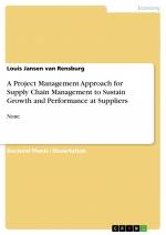 A Project Management Approach for Supply Chain Management to Sustain Growth and Performance at Suppliers | None | Louis Jansen Van Rensburg | Taschenbuch | Paperback | 216 S. | Englisch | 2013