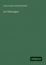 Anne-Louise-Germaine Staël: De l