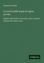 La teorica delle acque di ragion privata | Esposta nelle fonti e nei motivi, sotto a ciascun articolo del Codice civile | Gaetano Foschini | Taschenbuch | Paperback | Italienisch | 2024