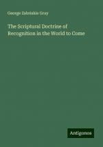 The Scriptural Doctrine of Recognition in the World to Come | George Zabriskie Gray | Taschenbuch | Paperback | Englisch | 2024 | Antigonos Verlag | EAN 9783388254500