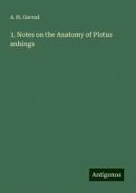 1. Notes on the Anatomy of Plotus anhinga | A. H. Garrod | Taschenbuch | Booklet | Englisch | 2024 | Antigonos Verlag | EAN 9783388300207