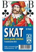 Ravensburger 27005- Skat, Franzoesisches Bild mit grossen Eckzeichen, 32 Karten in Klarsicht-Box