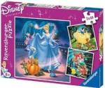 Children s puzzle 3x49 Teile - Disney Prinzessinnen - Schneewittchen, Aschenputtel, Arielle