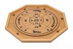 Philos 3320 - Crokinole 5 in 1, Spielbrett mit Crokinole/Backgammon/Schach/Dame/Muehle mit Zubehoer, Holz, 68x68cm