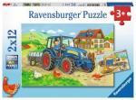 Kinderpuzzle 2x12 Teile - Baustelle und 