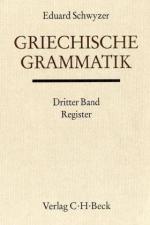 Griechische Grammatik Bd. 3: Register