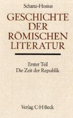 Geschichte der roemischen Literatur Tl. 1: Die roemische Literatur in der Zeit der Republik