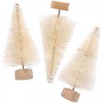 Tannen Weiss mit Schnee, 7 cm, 3 Stueck