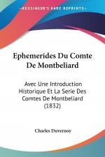 Ephemerides Du Comte De Montbeliard