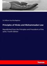 Principles of Hindu and Mohammadan Law