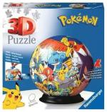 Ravensburger 3D Puzzle 11785 - Puzzle-Ball Pokémon - Puzzleball aus dreidimensionalen Puzzleteilen - fuer grosse und kleine Pokémon Fans ab 6 Jahren