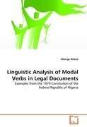 Linguistic Analysis of Modal Verbs in Legal Documents