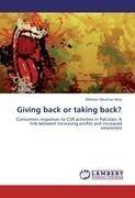 Giving back or taking back?