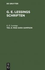 G. E. Lessings Schriften, Teil 6, Miss Sara Sampson