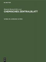Chemisches Zentralblatt, 12/1969, 140. Jahrgang, 19. Maerz