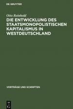 Die Entwicklung des Staatsmonopolistischen Kapitalismus in Westdeutschland