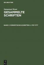 Immanuel Kant: Vorkritische Schriften II