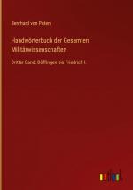 Handwoerterbuch der Gesamten Militaerwissenschaften