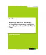 Meccanismi esignificati linguistici di un´identità contemporanea: Analisi dello spazio linguistico di una tifoseria Ultras di calcio