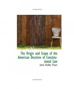 James Bradley Thayer: The Origin and Sco