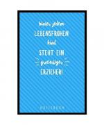 HINTER JEDEM LEBENSFROHEN KIND STEHT EIN GROßARTIGER ERZIEHER: A5 Notizbuch kariert als Geschenk | Abschiedsgeschenk für Erzieher und Erzieherinnen| Planer | Terminplaner | Kindergarten | Kita