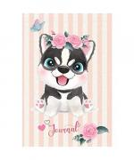 Journal: Cute Baby Husky Dog Lined Journal 6x9 - Gift for Siberian Husky Lovers - Baby Husky Gifts