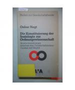 Oskar Negt: Die Konstituierung der Sozio