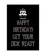 Happy Birthday! - Get Your Dick Ready: Naughty Birthday Gifts for Him - Husband - Boyfriend - Men | Funny Gag and Sexy Card Alternative (Funny Birthday Gifts for Him, Band 1)