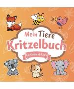 Kritzelbuch ab 1 Jahr: 60 große Tiermotive zum Ausmalen und Kritzeln, fördert die Kreativität und Feinmotorik