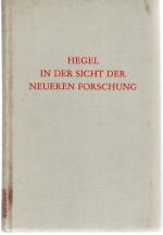 Hegel in der Sicht der neueren Forschung.