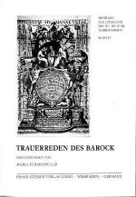 Trauerreden des Barock. (= Beiträge zur Literatur des XV. bis XVIII. Jahrhunderts, Band IV).