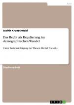 Das Recht als Regulierung im demographischen Wandel / Unter Berücksichtigung der Thesen Michel Focaults