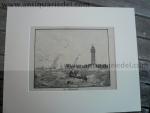 Arbroath-Bell Rock Lighthouse, anno 1830, Lithograph