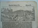 Crocodile, Münster, Sebastian, Cosmographia, anno 1588 Period: 1588 (published) Publication: Cosmographey Oder Beschreiung Aller Lander… Color: Black & White Size: 30 x 20 cm. (sheet), 8 x 18 cm. (printed area) Condition: little brownish, some wormholes, some tears on margins. Sebastian Munster (1489 - 1552) was one of the three most renowned cartographers of the sixteenth century, along with Mercator and Ortelius. This woodblock is from a German edition of Munster's monumental history of the world.