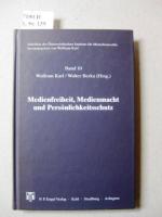 Medienfreiheit, Medienmacht und Persönlichkeitsschutz. Internationales Symposion am Österreichischen Institut für Menschenrecht in Salzburg am 14. und 15. Juni 2007 anlässlich des 20-jährigen Bestehens des Instituts.