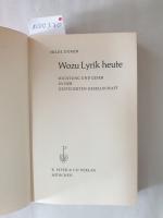Hilde Domin: Wozu Lyrik heute : (mit sig