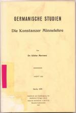 Kähte Mertens: Die Konstanzer Minnelehre