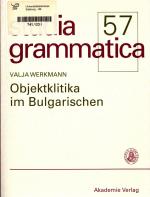 Valja Werkmann: Objektklitika im Bulgari
