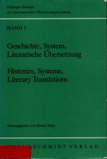 Geschichte System Literarische Übersetzung - Histories Systems Literary Translations