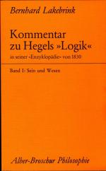 Bernhard lakebrink: Kommentar zu Hegels 