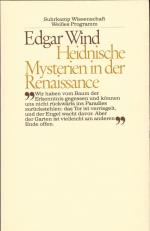 Edgar Wind: Heidnische Mysterien in der 