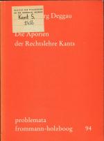 Die Aporien der Rechtslehre Kants