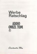 ADDIO ONKEL TOM - Original Werberatschlag