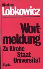 Wortmeldung. zu Kirche Staat Universität