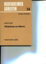 Käfighaltung von Hühnern. Referate einer fachwissenschaftlichen Vortrags- u. Diskussionstagung in Stuttgart-Hohenheim. Hohenheimer Arbeiten 54.